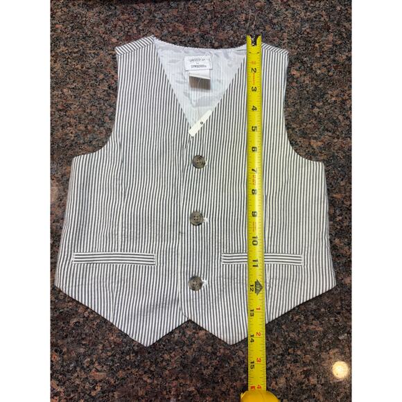 Gymboree Boys Gray Striped Vest Size 2t Easter Wedding NWT - Picture 7 of 9